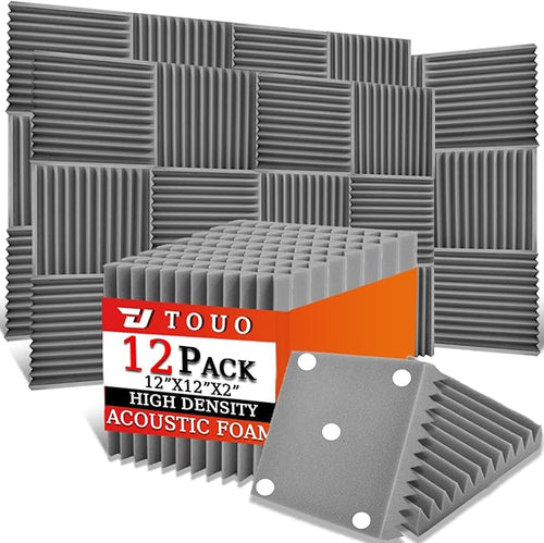12 Pack Acoustic Panels – Sound Proof Foam Panels by TOUO