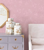 Pink Wallpaper Silk Embossed Floral Pink Contact Paper Peel and Stick Self - Image 4