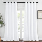 NICETOWN Room Darkening White Curtain by NICETOWN