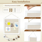 Double-Sided Cork Board with Linen, Picture Display Vision Board Kit Corkboards - Image 4