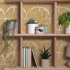 Tempaper x Novogratz Golden Mustard Feather Palm Removable Peel and Stick - Image 3