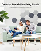 18 Pack Hexagon Acoustic Panels, Self-Adhesive Soundproof Wall Panels, High - Image 6