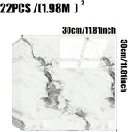 Chejiaye 22pcs Marble Peel and Stick Backsplash Waterproof Washroom Wall Panels - Image 4