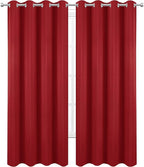 LEMOMO Blackout Curtains 66 x 95 inch/Bright Red Curtains Set of 2 - Image 2