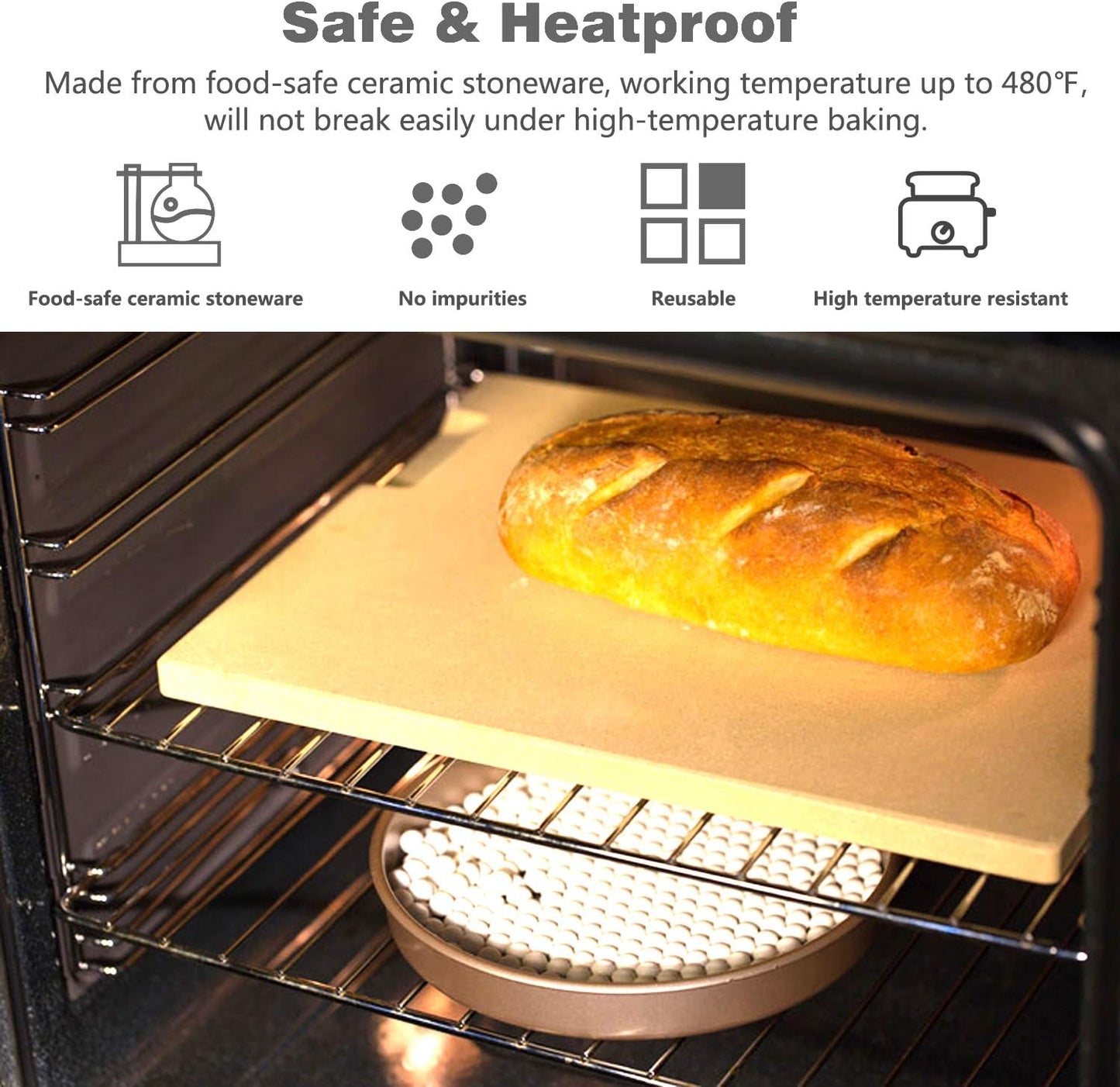 2.2Lb Ceramic Pie Weights Baking Beans Pie Crust Reusable 10mm Weights Natural Ceramic Stoneware with Wheat Straw Container (35 Oz Total) (Pink)