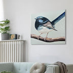 JolyWell Hand-Painted Bathroom bird wall artt, Sparrow canvas Wall Picture - Image 7