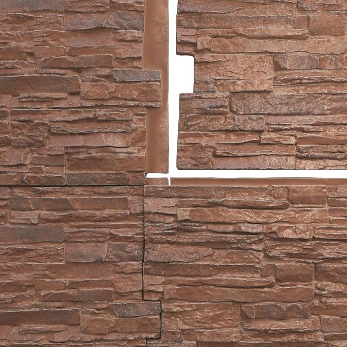 EverStone Canyon Ridge Faux Stone Panel, 45 3/4"W x 24 1/2"H x 1 1/4"D - Image 9