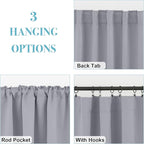 RYB HOME Small Window Curtains Blackout, Privacy Thermal Insulating Drapes - Image 5