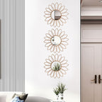 3 Pack Metal Mirrors for Wall Sunburst Wall Mirrors Home Décor Decorative - Image 5