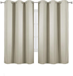 LEMOMO Light Beige Blackout Curtains 40 x 63 Inch Length/Set of 2 Curtain - Image 2
