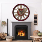 The B-Style Large Wall Clock 24 inch Moving Gear Wall Clock Oversized Vintage - Image 5