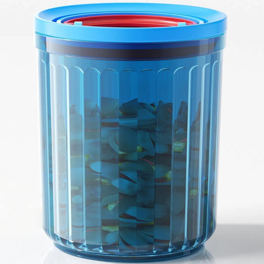 Plastic Small Airtight Food Storage Container with Lids BPA Free Sugar Tea Ground Coffee Canisters for Beans Nut Spice Snack Stackable Dishwasher Safe Patented Pull Snap Lock Sealed Design 24oz