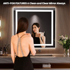 LOAAO 36"x34" LED Bathroom Mirror - Image 2