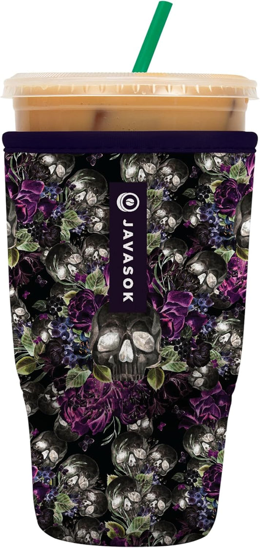 Sok It JavaSok Iced Coffee & Cold Soda Insulated Neoprene Cup Sleeve (After Dark, Large: 30-32oz)