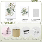 LLEEMPI Framed Sage Green Wall Art Set of 3, Modern Watercolor Botanical Wall - Image 8