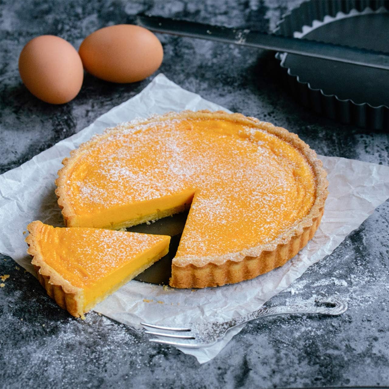 11 & 9 Inch Round Tart Pans with 2Pcs 4'' Mini Pans. Removable Bottom, Non-Stick Coating, Rugged Carbon Steel for Tart Quiche Pie Making. Gift for Christmas Thanksgiving Party Festival Family