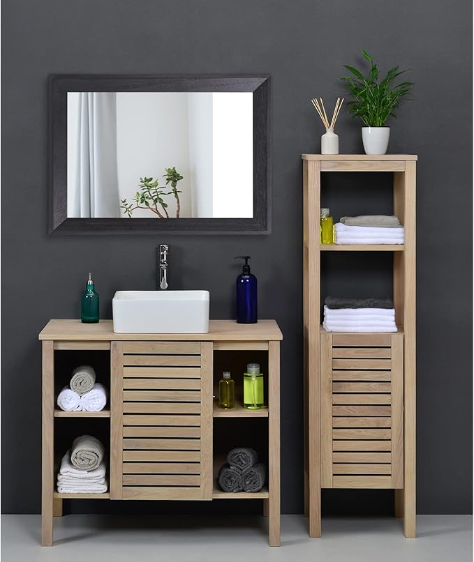 AAZZKANG Black Mirrors for Wall Rectangle Wood Framed Large 20"x16" Decorative - Image 6
