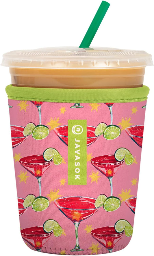 Sok It JavaSok Iced Coffee & Cold Soda Insulated Neoprene Cup Sleeve (Lime After Lime, Small: 16-20oz)