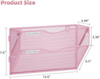 Marbrasse Wall File Holder 2-Tier Hanging Wall File Organizer, Mesh Mail Holder - Image 4