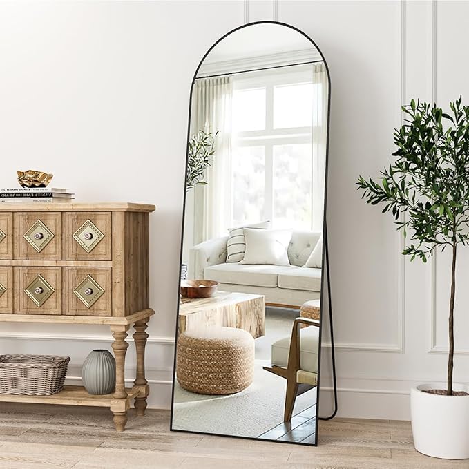 Dewfig Arched Full Length Mirror, Full Body Mirrors - Image 4