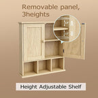 TaoHFE Natural Wooden Color Bathroom Wall Cabinet - Image 7