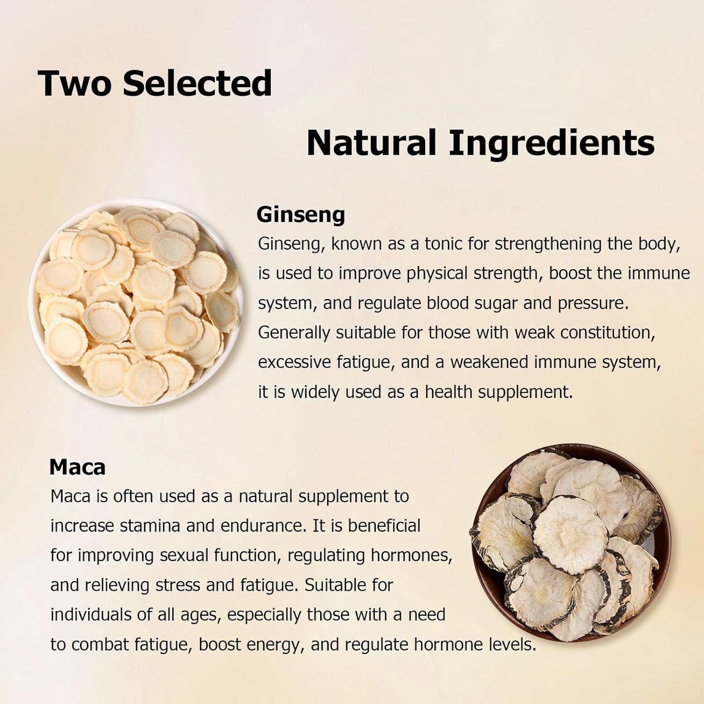 HANFANGLING Ginseng Maca Tea, Natural and Health, Caffeine-Free Herbal Tea,20 Tea Bags,2.82oz