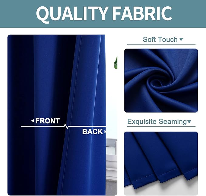 ChrisDowa Blackout Curtains 120 Inches Long 2 Panels Set - Image 3