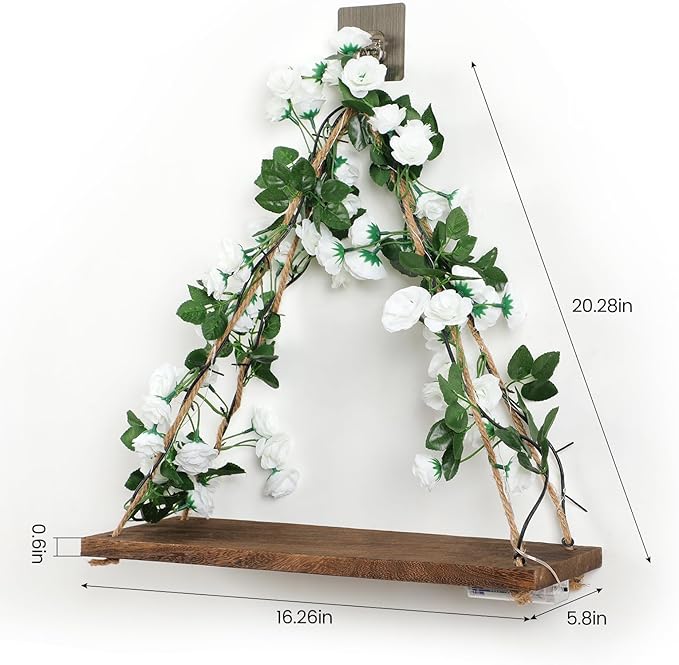 JOPSTDI Floating Shelves for Wall, Plant Wall Decor, Hanging Shelf, Cottage - Image 2