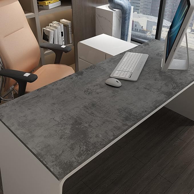 3YECAO 16"×118" Thick Blue Grey Peel and Stick Concrete Wallpaper 3d Faux Gray - Image 9