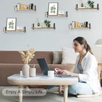 Floating Shelves, 24 Inches, Wall Mounted, Rustic Wood - Image 2