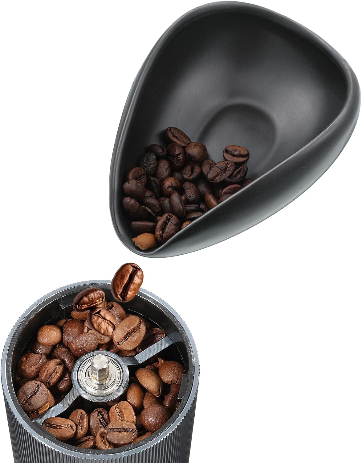Ceramic Coffee Bean Dosing Cup, Coffee Dosing Tray, Tea Storage Tray, Single Dose Measuring Container for Coffees Beans and Loose Leaf Tea Dosings Vessel