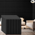 Nuanchu 90 Pcs 3D Slat Wall Panels, Paintable Waterproof Textured Tiles by Nuanchu