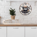 Large Kitchen Clock Decor, Decorative Coffee Wall Clocks Battery Operated - Image 3
