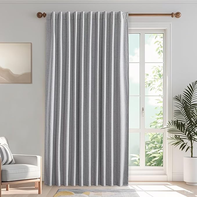 Blackout Curtains Customsize for Bedroom, 100% Black Out Curtains 1 Panel by IGEMAEVE