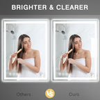 Memobarco Bathroom Mirror, Stepless 3 Colors Temperature & Dimmable, Memory - Image 2