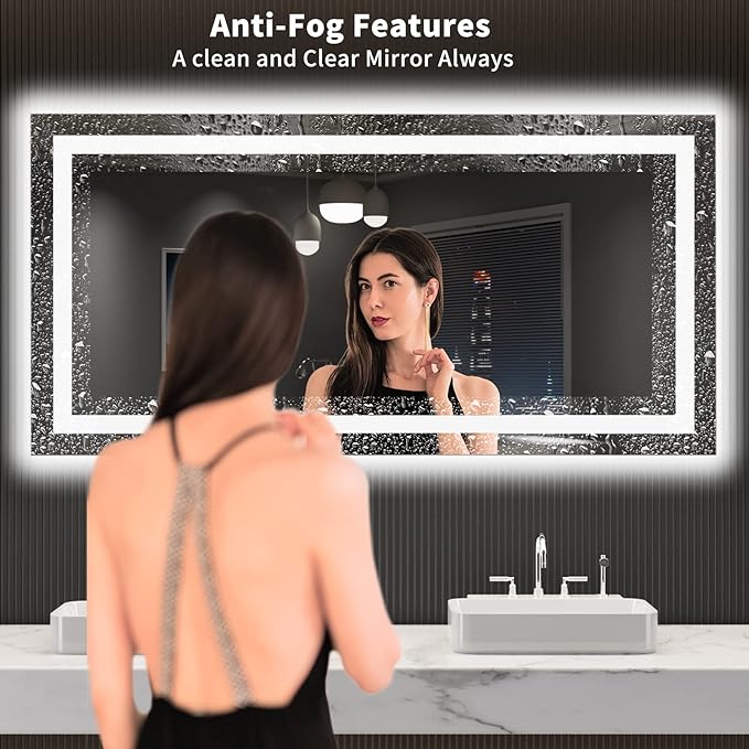 LOAAO 55X30 LED Bathroom Mirror - Image 3
