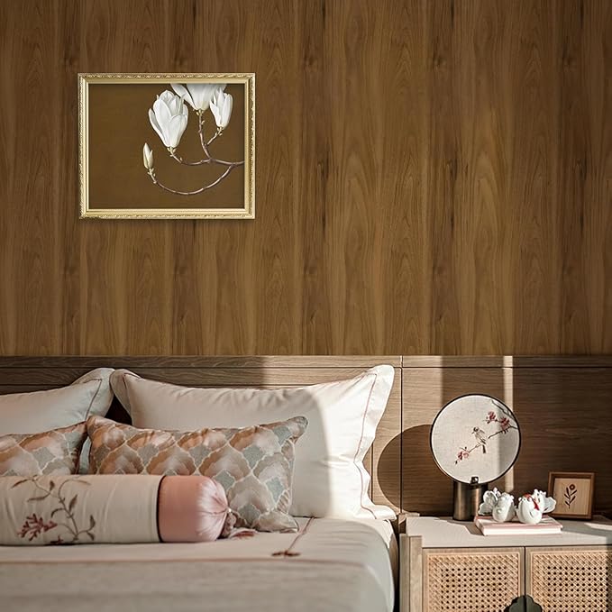 Wood Contact Paper Peel and Stick, Thicken Vintage Brown Wood Grain Wallpaper - Image 4