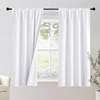 NICETOWN Bedroom 100% Blackout Curtains, 2 Panels, 42 by 54, Snow White by NICETOWN