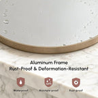USHOWER Gold Bathroom Mirrors for Over Sink, 30 Inch Circle Mirror - Image 5