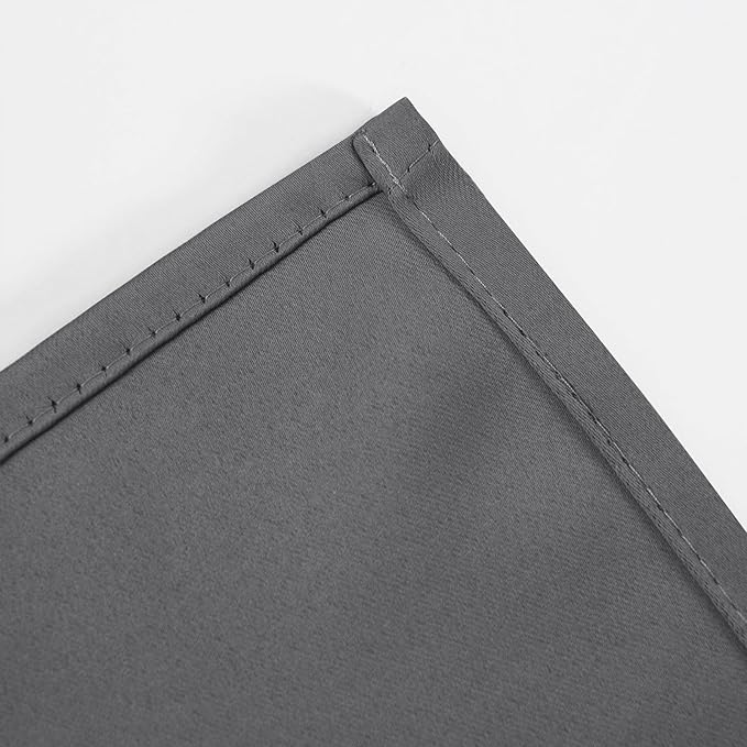LEMOMO Blackout Curtains 52 x 120 Inch Long Frost Grey Curtains Set of 2 Panels - Image 7