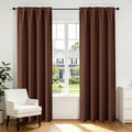 CUCRAF Brown Blackout Curtains 90 inch Length 2 Panels Set, Rod Pocket Room by CUCRAF