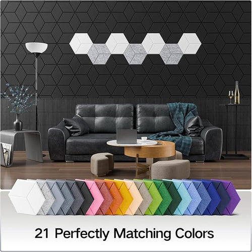 12 Pack Self-Adhesive Acoustic Panels 12" X 10" X 0.4" - Image 2