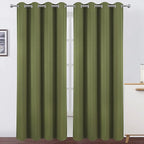 LEMOMO Olive Green Blackout Curtains/52 x 84 Inch Long/Set of 2 Curtain by Lemomo