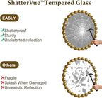 Easly Round Mirror for Wall, 32 Inch Gold Beaded Frame Decorative Vanity Mirror - Image 7