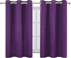 LEMOMO Purple Blackout Curtains 34 x 54 Inch Length/Set of 2 Curtain - Image 2