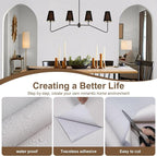 Beige Wallpaper Grasscloth Peel and Stick Wallpaper 15.7"x 196" Fabric Contact - Image 8
