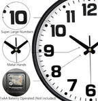 Modern Silent Wall Clock, 10inch Non-Ticking Analog Battery Operated Clock - Image 6