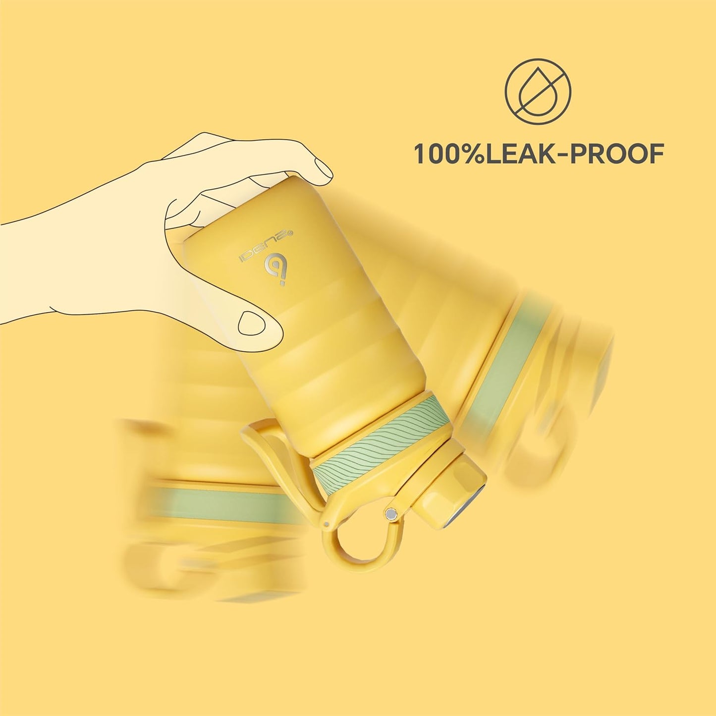 IDEUS Insulated Water Bottle 12oz, Stainless Steel Insulated Water Bottle For School, Insulated Bottles With Straws Leakproof, Vacuum Double Wall Water Bottles For Boys And Girls With 2 Lids, BPA Free