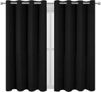 LEMOMO Black Blackout Curtains 52 x 63 Inch Length/Set of 2 Curtain - Image 2