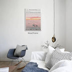 Pink Beach Newspaper Posters Vintage Fashion Coastal Girl Surf Wall Art 16X24 - Image 5